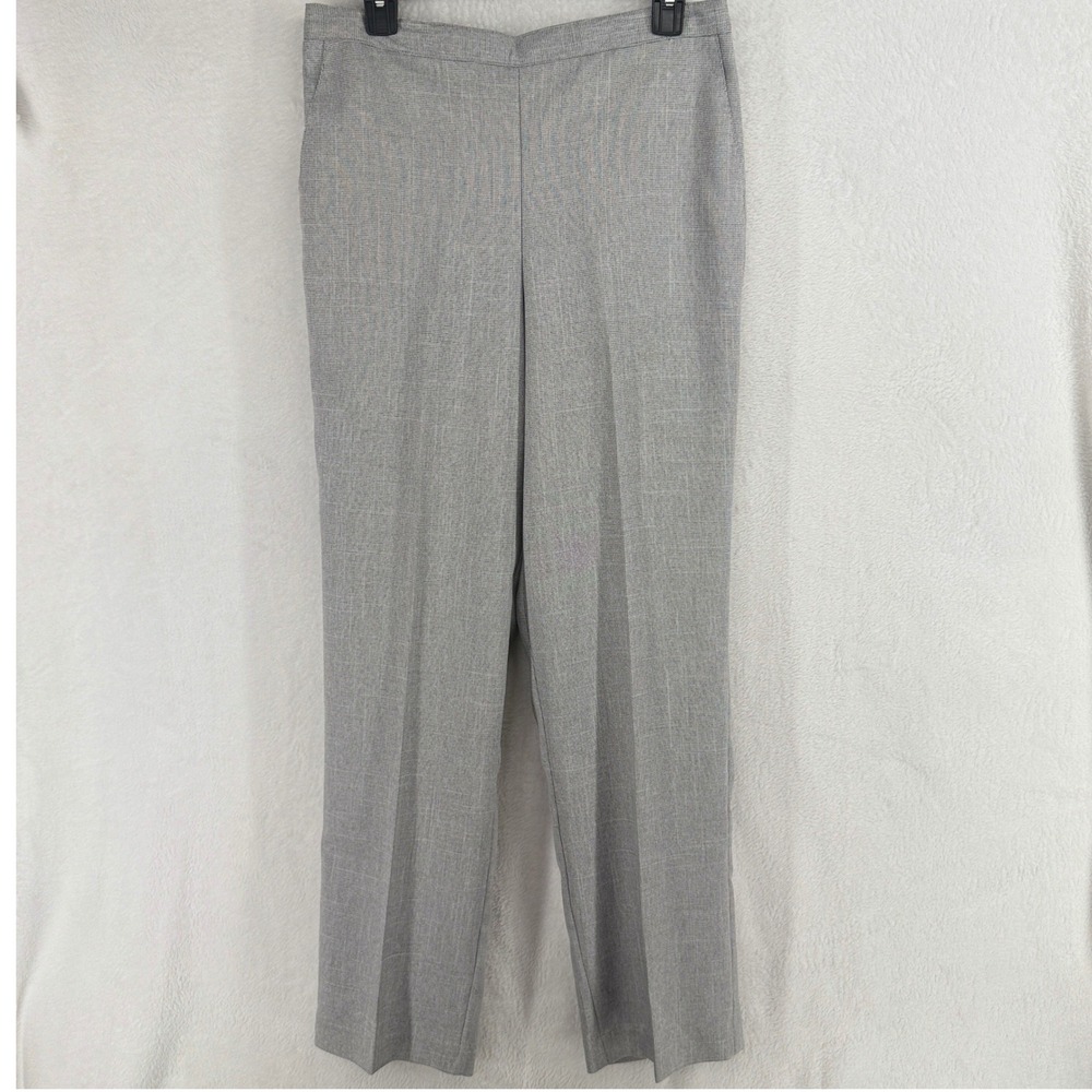 Alfred Dunner Classic Fit Pants Womens 10 Grey Comfort Waist Trousers NWT